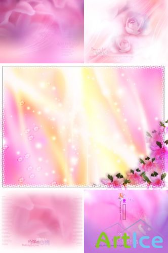 PSD for Photoshop - Pink backgrounds