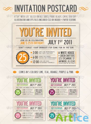 GraphicRiver - Invitation Postcard 166191