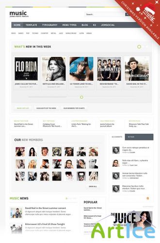 Gavick - Music v2.5.3 Premium Joomla 1.7 Template - Retail