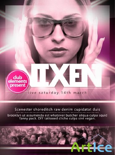 Vixen A3 Flyer/Poster PSD Template