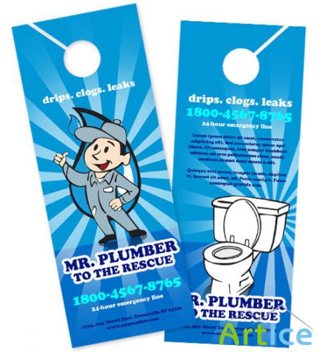 BoxedArt - Mr. Plumber A 4.25 x 11 - Templates for Design