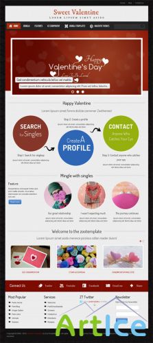 ZooTemplate - Valentine - Joomla Dating Template For J1.7