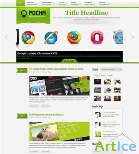 JoomShaper - Shaper Pocha - Multipurpose Joomla Template for J1.5