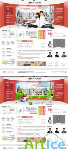 Korea ASA educational website template