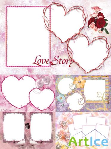 New Collection of Photo frames for Valentine's Day pack 5