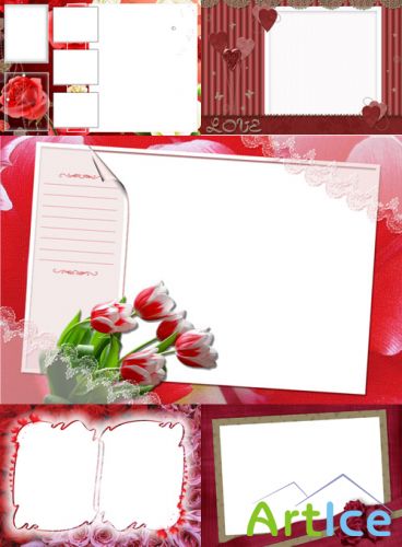 New Collection of Photo frames for Valentine's Day pack 6