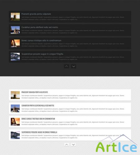 Vertical News Carousel PSD & HTML Template