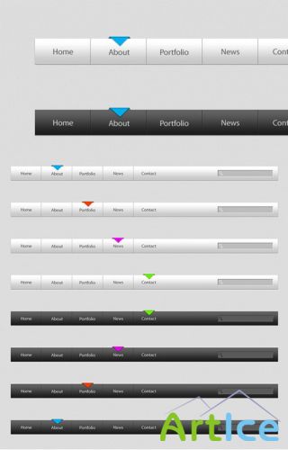 PSD & HTML Menu Template