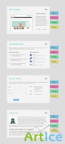 Free vCard Template PSD Template