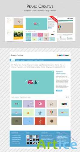 Peano Creative  Free Homepage PSD Template