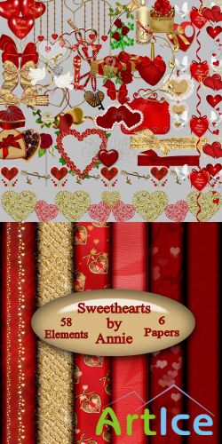 Scrap-set - Sweethearts