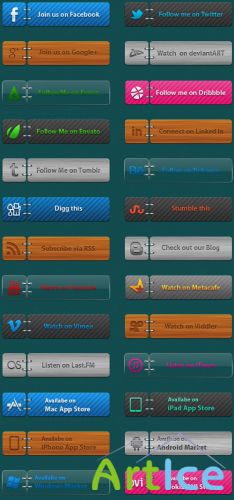 Social Media Web Buttons