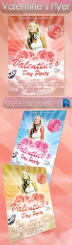 Valentine's Day Party Flyer/Poster PSD Template