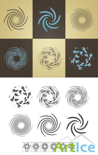 Brushes set - Whirls