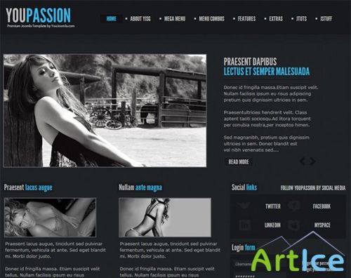 YouJoomla - Youpassion For Joomla 2.5 - Joomla Blog Template