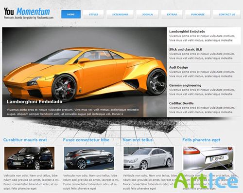 YouJoomla - YouMomentum For Joomla 2.5 - Joomla Cars Template