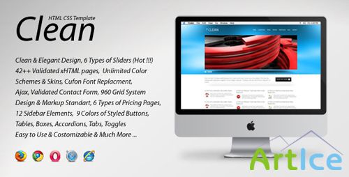 ThemeForest - Clean HTML CSS Template - Corporate Site Template