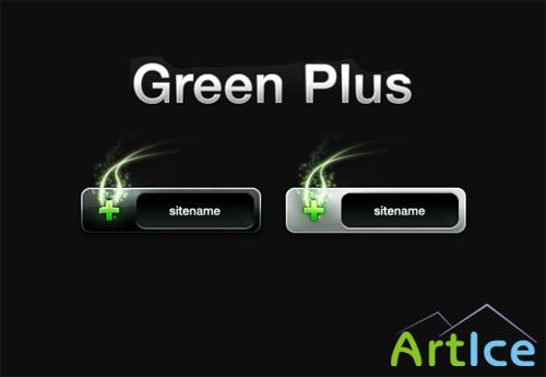 Green Plus Psd for Photoshop