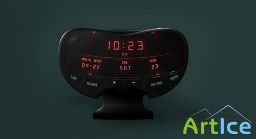 Clock Interface Psd for Photoshop