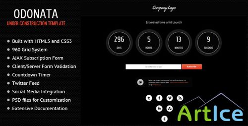 ThemeForest - Odonata - Under Construction Template - Rip