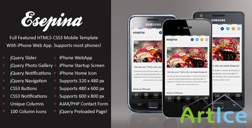 ThemeForest - Esepina Mobile | HTML5 & CSS3 And iWebApp - Rip