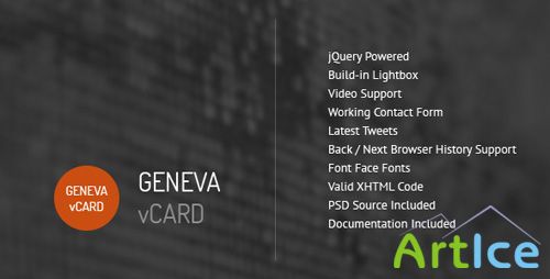 ThemeForest - Geneva - Personal vCard Template - RIP