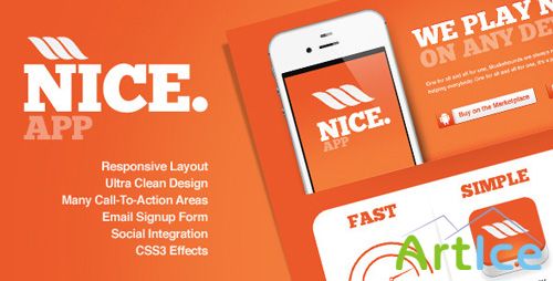 ThemeForest - Nice app - Responsive Landing Page - RiP