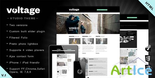 ThemeForest - Voltage - Minimalist Studio Html 5 Template - RiP