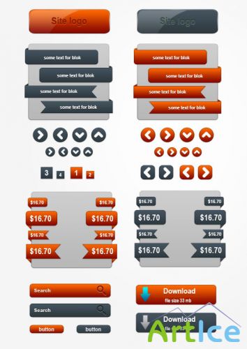 Web Elements in 4 Colors