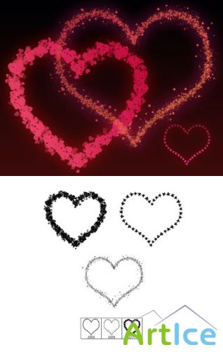 Heart Frames Brushes Set for Photoshop