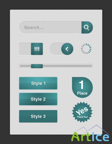 Simple UI Set - PSD for Photoshop