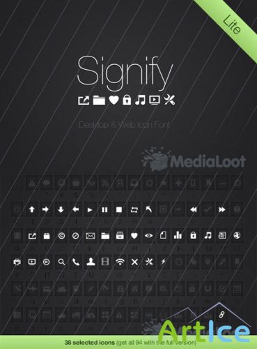 Signify Lite: Free Icon Font - MediaLoot