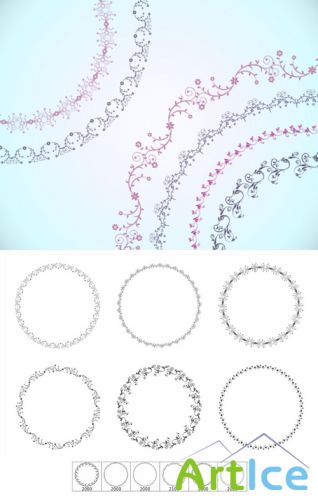 Decorated Circles Brushes Set for Photoshop