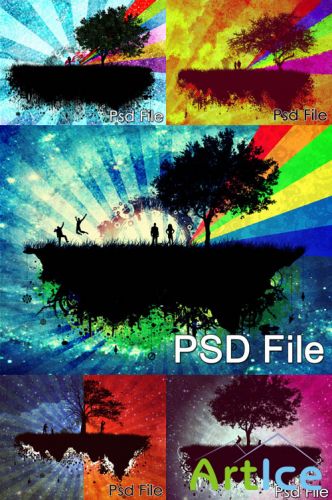 Island psd collection for Photoshop