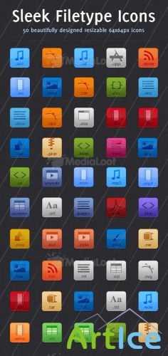 Sleek Filetype Icons - MediaLoot