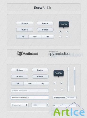 Snow UI Kit - MediaLoot