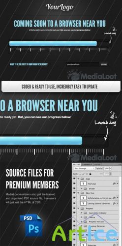 HTML5 Coming Soon Template - MediaLoot