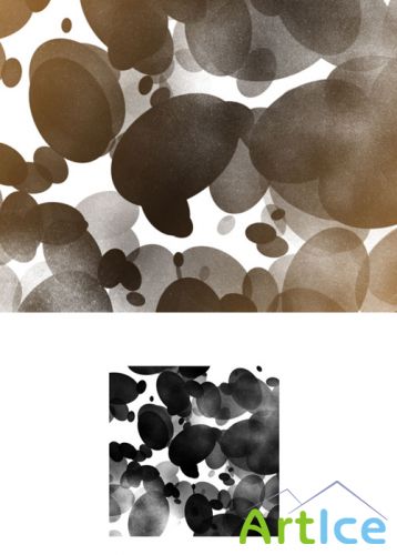 Grainy Ovals Brushes Set for Photoshop