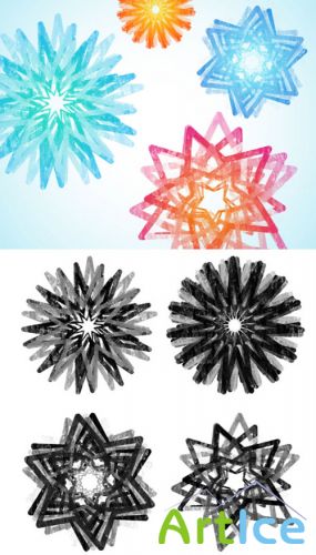 Spinning Stars Brushes Set for Photoshop