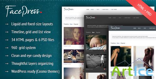 ThemeForest - FacePress - Authors timeline and content sharing - RiP