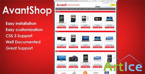 ThemeForest - AvantShop - Premium Template updated 08.12.2011 for OpenCart 1.5.1.3