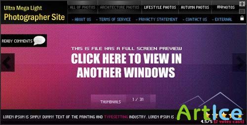 ActiveDen - Ultra Mega Light Photographer Site with Administrator - Original File