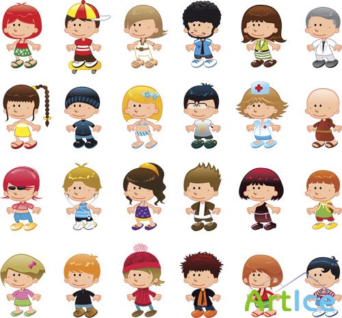 Cartoon Kids Vector