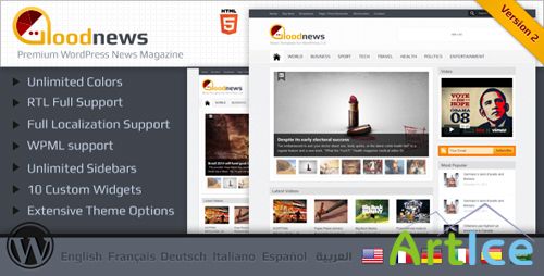 ThemeForest - Goodnews  Premium News/Magazine v2.4.1 for Wordpress 3.x