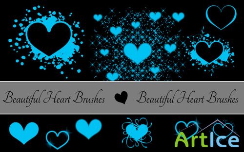 Heart Brushes Set for Photoshop