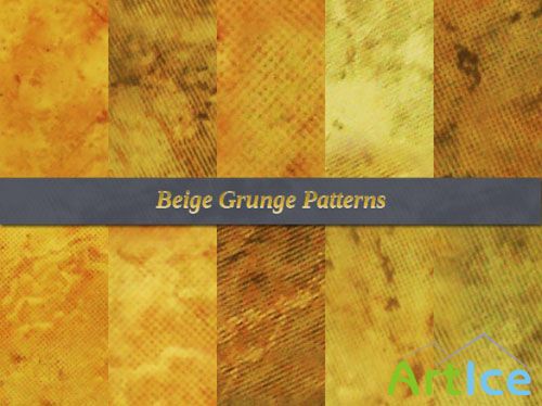 Beige Grunge Patterns for Photoshop