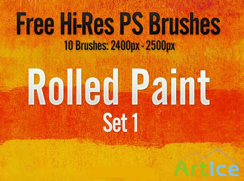 Rolled Paint Brush Set 1 for Photoshop