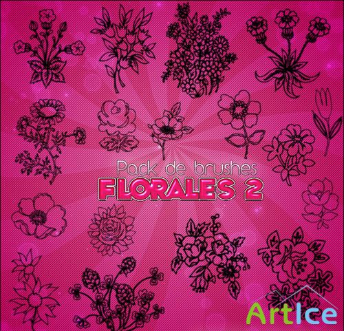 Pack De Brushes Florales 2 for Photoshop