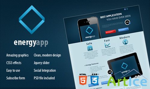 ThemeForest - Energy App - Landing Page - Rip