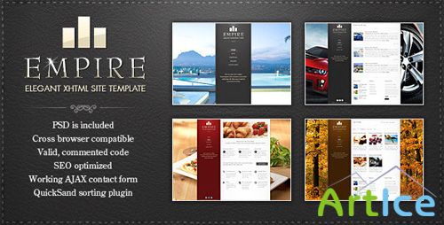 ThemeForest - EMPIRE - Elegant XHTML Template - Rip